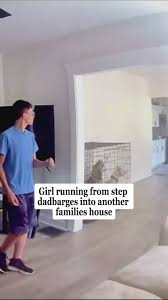 Runs for Her Life from Step Dad into Neighbors House | TikTok