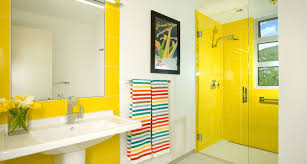 40 bathroom color schemes we're loving right now from warm and earthy to cool and modern, these colorful bathroom ideas will transform your space from boring to brilliant. 20 Yellow Bathroom Designs Decorating Ideas Design Trends Premium Psd Vector Downloads