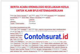Berita acara serah terima, seminar berita acara merupakan suatu bukti legal yang isinya berupa pengesahan sekaligus pernyataan pada membuat kronologi kejadian tertentu. Berita Acara Kronologis Kecelakaan Kerja Klaim Bpjs Ketenagakerjaan Berita Pengacara Tanggal