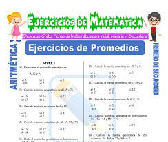 Pero si se hubieran malogrado dos llantas ms, entonces el recorrido promedio semanal por llanta sera 16 km. Ejercicios De Promedios Para Primero De Secundaria Matematica