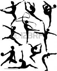 Rhythmic Gymnastic Silhouette Collection Vector Silhouette Gymnastics Silhouette Images