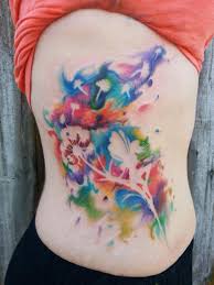Negative Space Watercolour Tattoo Tattoos Space Watercolor Tattoo Designs