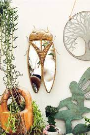 Home Gift Earthbound Trading Co Bug Wall Metal Mirror Redecorate Bedroom