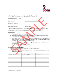 Pdf Apm Project Risk Management Single Subject Certificate Level 2 Sumra Farooq Academia Edu
