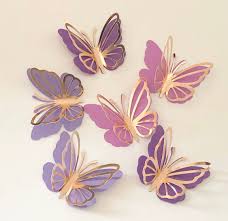 6pcs 3d rose gold paper butterflies wall decor baby girl etsy paper butterflies rose gold paper butterfly wall decor