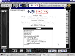 Pasted into the window of the program, which is already open; Winworld Faces 3 X