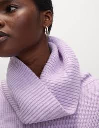 Purple Polo Neck Jumpers & Cardigans for Women for sale