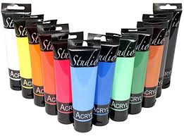 Blasses bis mattes gelb ; Acrylfarben Test Empfehlungen 07 21 Hobbylux