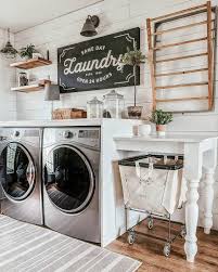 Farmhouse laundry room wall décor. 22 Gorgeous Tile Ideas For Modern Farmhouse And Cottage Laundry Rooms Tatertots And Jello