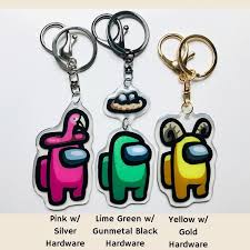 Handmade Among Us Crewmate Keychain Etsy In 2020 Paint Marker Keychain Paint Markers