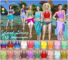 Various scars & teeth from the vampire pack + mermaid form = instant nightmare fuel Island Living Top At Annett S Sims 4 Welt Sims 4 Updates