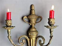 2 vintage solid brass wall scone candle holders 11. Vintage Brass Wall Mounted Candle Holder French Vintage Brass Wall Candle Holder Brass Candle Sticks Brass Home Decor Housewarming Gift Wall Mounted Candle Holders Wall Candle Holders Brass Candle