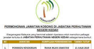 Penolong pegawai tadbir n29 2. Jawatan Kosong Kedah Ogos 2020