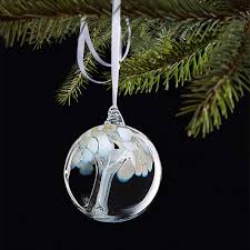 The Milford Collection Mundgeblasene Glaskugel Tree Of Life Christbaumkugel 10 Cm O