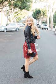 Leather Jacket And Lace Dress Red Lace Red Dress Wearing Red