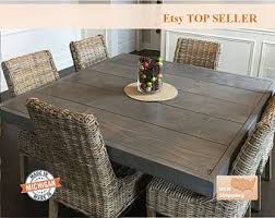 Mesa De La Casa De Campo Mesa De Comedor Mesa De La Granja Etsy Square Farmhouse Table Square Dining Tables Farmhouse Table
