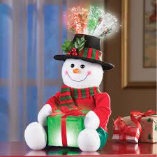 Shop for fiber optic christmas trees in christmas trees by type. Fiber Optic Tabletop Snowman Collections Etc