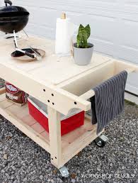 If you are planning to make a grill table, take some steel sheets or metal anyhow to avoid burning it. Diy Grill Cart Bbq Prep Table Free Build Plans