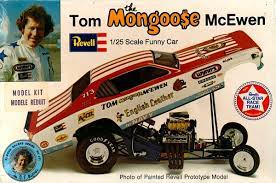 Pedregon with the starting line advantage, but todd chases him down at the 1/8 mile mark and holds on for close win. 1972 74 Dodge Demon Tom Mcewen Mongoose English Leather Funny Car 1 25