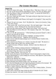 Ask questions and get answers from people sharing their experience with combination. The Greatest Showman Viewing Questions With Answers By M Walsh Tpt