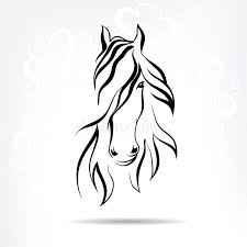 Stock Horse Head On A Snowy Background Royalty Free Illustration Horse Head Horse Drawings Horse Tattoo