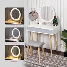 Shop the best uk selection of dressing tables on furnish.co.uk, the luxury home interiors marketplace. Dressing Table Stool Set Makeup Vanity Led Mirror Organizer Drawers Wood Desk Bedroom Uk Dressers Aliexpress