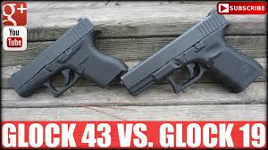 glock 43 vs glock 19 single vs double stack gun