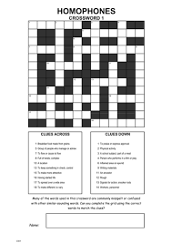 Homophones Crosswords Teaching Resources Homophones Crossword Homophones Ks2