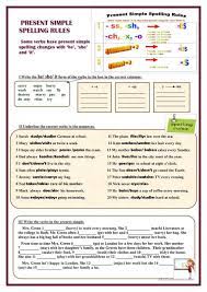 Present Simple Spelling Rules Worksheet Free Esl Printable Worksheets Made By Teachers Spelling Rules English Spelling Rules English Grammar Worksheets