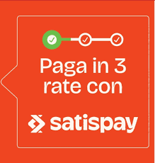 Avviso ai clienti Con Satispay puoi pagare in 3 rate senza interessi  qualsiasi importo superiore a 30 euro. Il pagamento � sicuro e anonimo, nel  senso che noi non vediamo se il