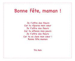 Pour imprimer ce poème, cliquez ici. Bonne Fete Maman Bon Fete Maman Fete Des Meres Poeme Fete Des Meres Maternelle