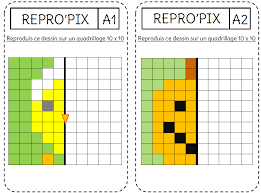 La Symetrie Par Le Pixel Art L Ecole De Crevette Pixel Art Reproduction Sur Quadrillage Axe De Symetrie