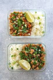 Asian Ground Turkey Rice Bowl Healthy Meal Prep Recipe
