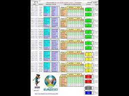 Todo el calendario de los partidos de la selección española y el resto de selecciones de fútbol. Fixture En Excel Eurocopa 2021 Youtube