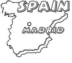 Coloring pages coloring pages nice mexicanlag color spain google. Map Of Spain Madrid Is The Capital Of Spain Coloring Page Supercoloring Com Flag Coloring Pages Coloring Pages Map Of Spain