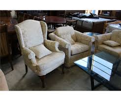 A neutral beige, brown, white, or gray accent chair blends with most color schemes, while. 3pc Off White Floral Pattern Upholstered Sofa Set Sofa With Arm Chair And Wing Back Chair Able Auctions