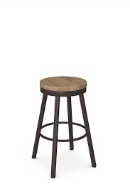 Check spelling or type a new query. Amisco S Connor Backless Swivel Bar Stool W Wood Seat Free Shipping