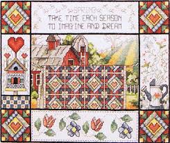 Leisure arts cross stitch patterns quilt for all seasons. Spring Quilt Cross Stitch Pattern By Stoney Creek
