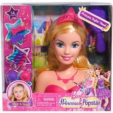 Black Barbie Styling Head Barbie Princess And The Popstar Styling Head Walmart Com Barbie Princess Barbie Barbie Toys