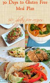 30 Day Gluten Free Meal Plan Gluten Free Meal Plan Gluten Free Recipes Easy Free Meal Plans