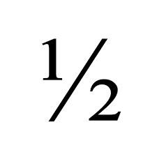 ½ | vulgar fraction one half | Times New Roman, Regular @ Graphemica