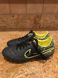 Nike Tiempo Legend V Fg Soccer Cleats Size 5 Volt Anthracite Black 631518 005 Cleats Soccer Cleats Sport Shoes