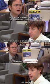 The Office Jim Halpert And Dwight K Schrute The Office Show Office Jokes Office Memes