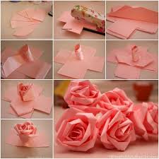 How To Diy Easy Paper Roses Con Immagini Sfondo Con Fiori Di Carta Rose Di Carta Fiori Di Carta