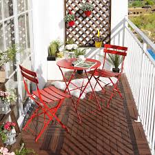 Aluminum, wicker, poly and wooden patio furniture, storage sheds, garages. Folding Outdoor Patio Furniture Sets 3 Piece Patio Set Of Foldable Patio Table And Chairs White Grand Patio Premium Steel Patio Bistro Set Patio Lawn Garden Patio Furniture Sets Dc Moosach De