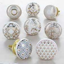 Bulk buy crystal drawer pulls online from chinese suppliers on dhgate.com. White Ceramic Drawer Knobs For Door Fitting Finish Type Golden Rs 30 Piece Id 22017312955