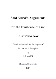 40) yakni demikianlah urusan allah itu sangat besar. Pdf Said Nursi S Arguments For The Existence Of God In The Risale I Nur