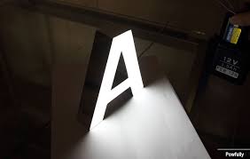 Black And White Sign Board Black White Resin Face Lit Channel Letters Led Signage Resin Face Light