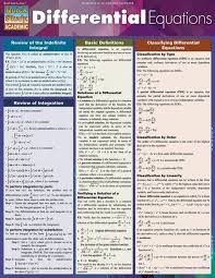 Quickstudy Differential Equations Laminated Study Guide Differential Equations Studying Math Equations
