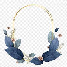 Blue Leaves With Oval Frame Design Element Premium Image By Rawpixel Com Hein Frame Design Oval Frame Blue Leaves